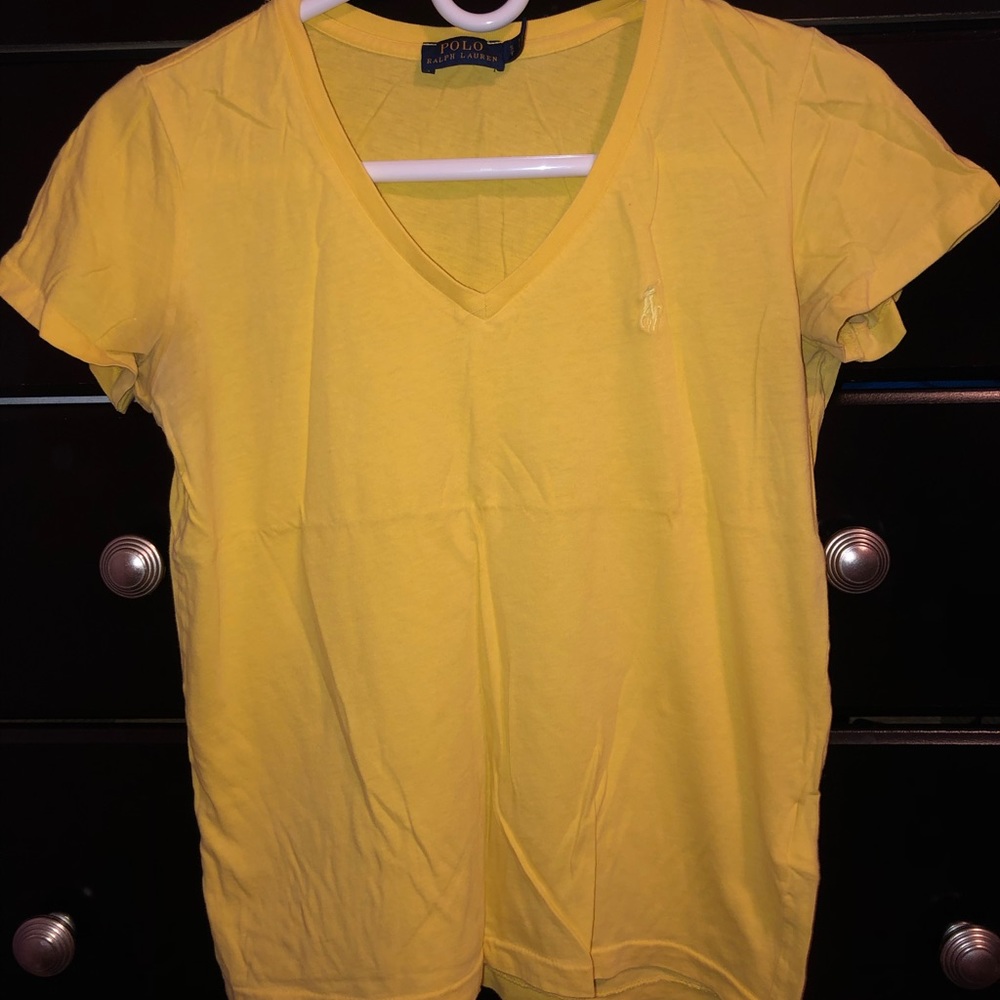 Yellow Polo V Neck Shirt